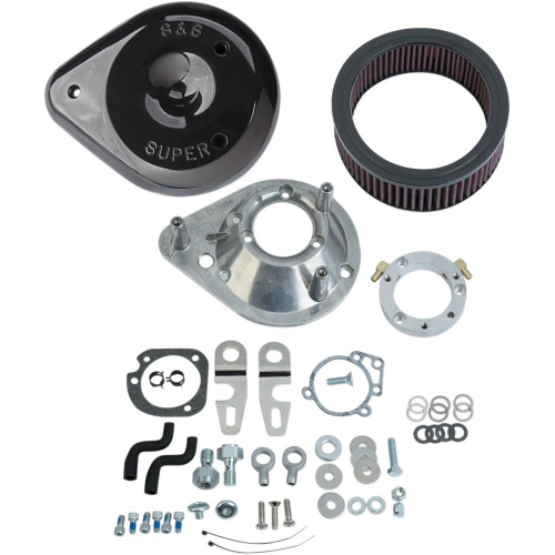 S&S Cycle - S&S Cycle Teardrop Air Cleaner Kit - Black - 170-0307C