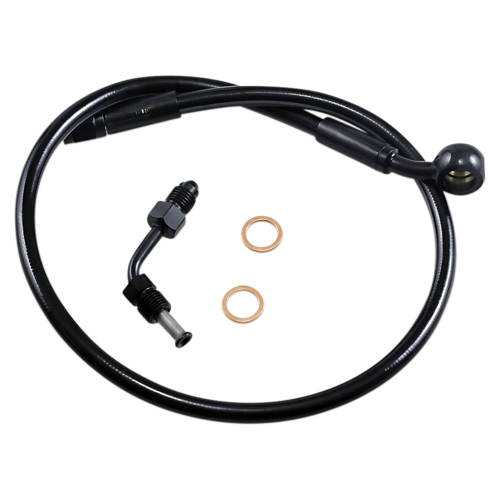 Magnum - Magnum Black Coated XR Stainless Upper Front Brakeline Kit with Black Fittings - 22in. Total Length - SBB1501-22