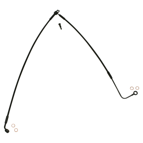 Magnum - Magnum Black Coated XR Stainless Lower Front Brakeline Kit with Black Fittings - 20-1/4in. Total Length - SBB1101-00