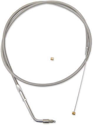 LA Choppers - LA Choppers Black Vinyl/Stainless Throttle Cable Kit - Beach Bars - LA-8210TH04B