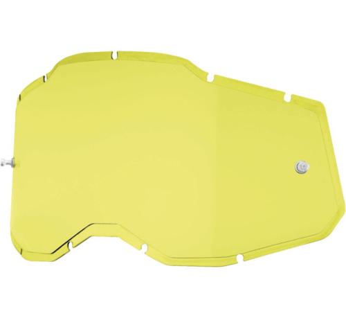 100% - 100% Replacement Injected Lenses for Adult Racecraft 2/Accuri 2/Stratus 2 Goggles - Yellow - 59092-00003