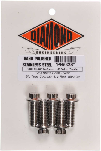 Diamond Engineering - Diamond Engineering Rear Brake Rotor 12-Point Stainless Individual Bolt Kit - PB532S