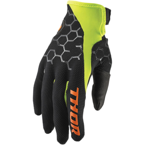 Thor - Thor Draft Gloves - 3330-5149 - Black/Acid - Small