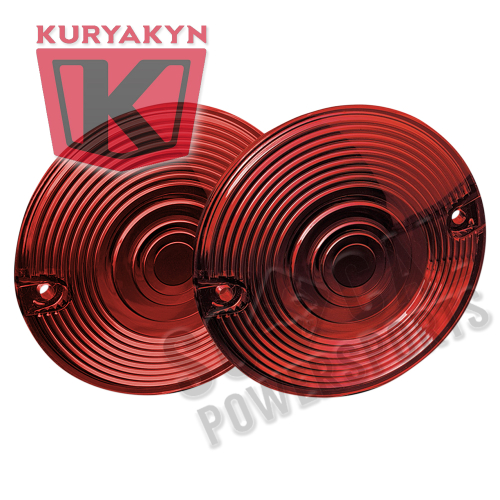 Kuryakyn - Kuryakyn Flat Lenses for Stock Turn Signals - Red - 4996