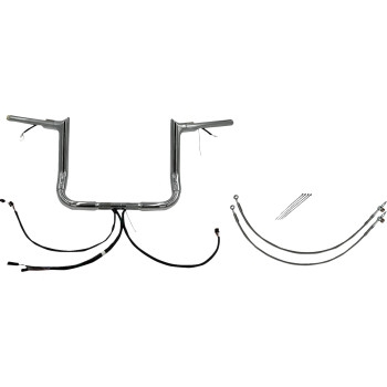 Fat Baggers, Inc. - Fat Baggers, Inc. 1-1/2in. Plug and Play EZ Install Pointed Top Handlebar Kit - Chrome - 802212