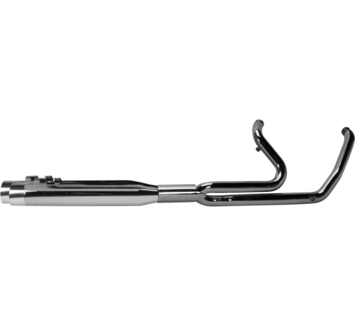 Two Brothers Racing - Two Brothers Racing 2-1 Full Length Exhaust System w/Ghost Pipe - Chrome w/Polished Straight End Caps - 005-46402-P