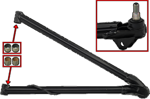 SP1 - SP1 Chrome Moly Lower A-Arm - Black - SM-08683R