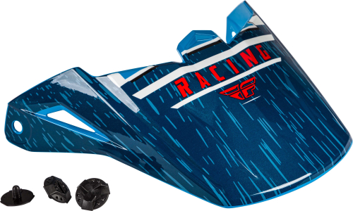 Fly Racing - Fly Racing Visor for K120 Helmets - Blue/White/Red - YS-2X - 73-88171
