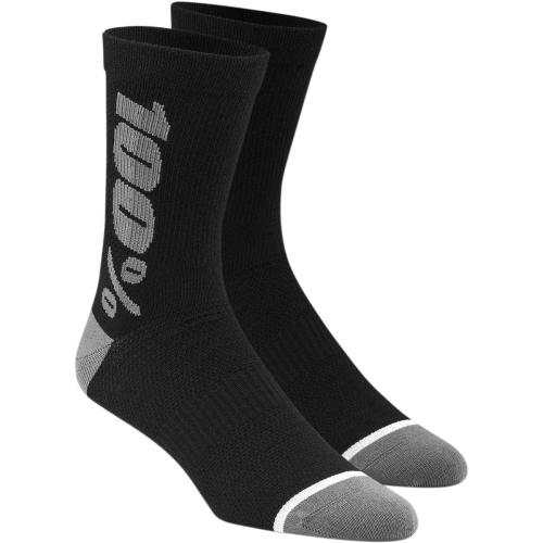 100% - 100% Wool Performance Socks - 24006-057-18 - Black/Gray - Lg-XL