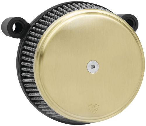 Arlen Ness - Arlen Ness Big Sucker Stage I Air Filter Kit - Brass Smooth - Syntethic Filter - 50-743