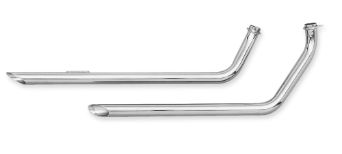 Paughco - Paughco Shotgun Drag Pipes Exhaust System - Slash Cut - 730D1-40