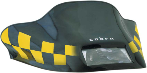 Powermadd - Powermadd Cobra Windshield - Low - 12.75in. - Black/Yellow Checks - 13120