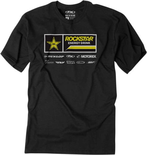 Factory Effex - Factory Effex Rockstar Racewear T-Shirt - 24-87628 - Black - 2XL