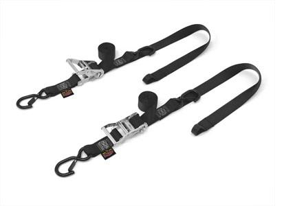 Powertye - Powertye 1 1/2in. Fat Straps with Soft-Tye and Secure Hooks - Black - 30572-ST