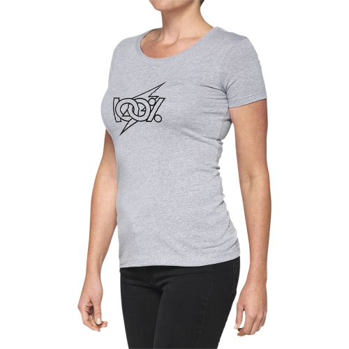 100% - 100% Fioki Womens T-Shirt - 28107-188-10 - Heather Gray - Small