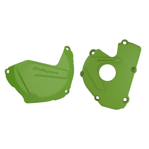 Polisport - Polisport Clutch/Ignition Cover Kit - Green - 90952