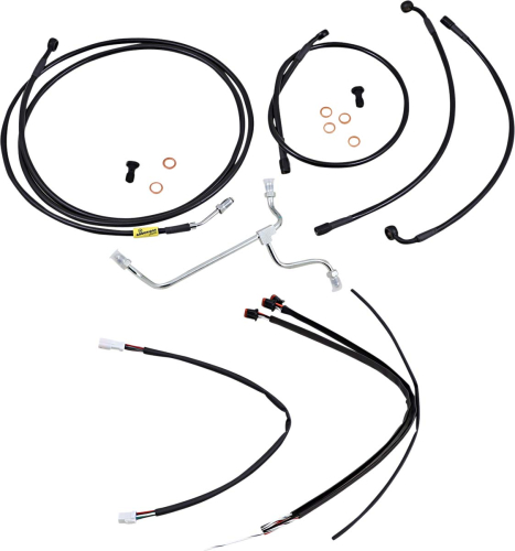 Burly Brand - Burly Brand Handlebar Cable/Line Install Kit - Stainless Steel - B30-1237