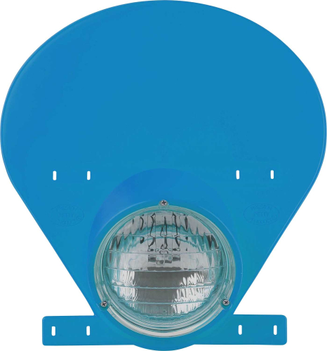 Polisport - Polisport Preston Petty Headlight Number Plate with Halogen Bulb - Bultaco Blue - 8667500002