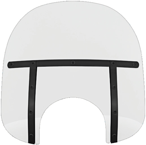 Memphis Shades - Memphis Shades Memphis Fats Windshield  (9in. Cutout) - 17in. - Clear with Black Straps - MEB3620