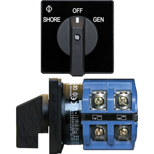 Blue Sea Systems - Blue Sea 9011 Switch, AV 120VAC 65A OFF +2 Positions