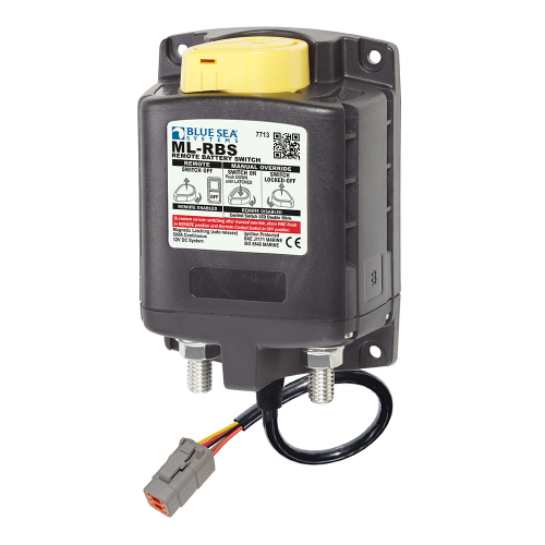 Blue Sea Systems - Blue Sea 7713100 ML-RBS Remote Battery Switch w/Manual Control Auto Release &amp; Deutsch Connector - 12V