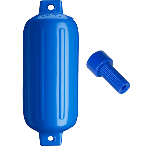 Polyform U.S. - Polyform G-5 Twin Eye Fender 8.8" x 26.8" - Blue w/Air Adapter