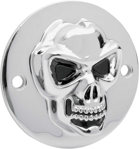 Drag Specialties - Drag Specialties 3-D Skull Points Cover - Chrome - 30-0185-PC