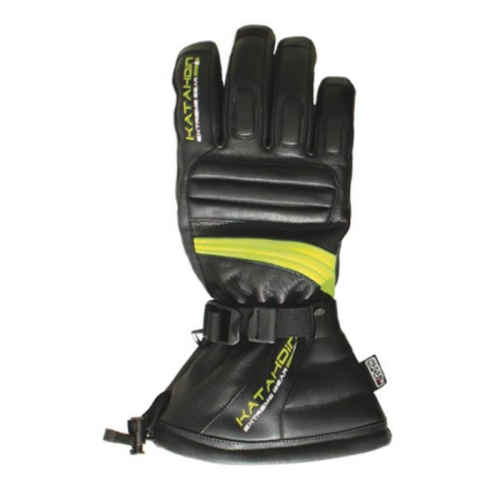 Katahdin - Katahdin Torque Leather Gloves - 84183415 - Black/Hi-Vis - X-Large