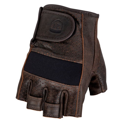 Highway 21 - Highway 21 Half Jab Perforated Leather Gloves - 489-00424X - Brown - 4XL