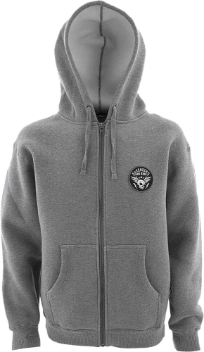 Slednecks - Slednecks Warriors Heavyweight Zip Up Hoodie - 510536 - Heather Gray - 2XL