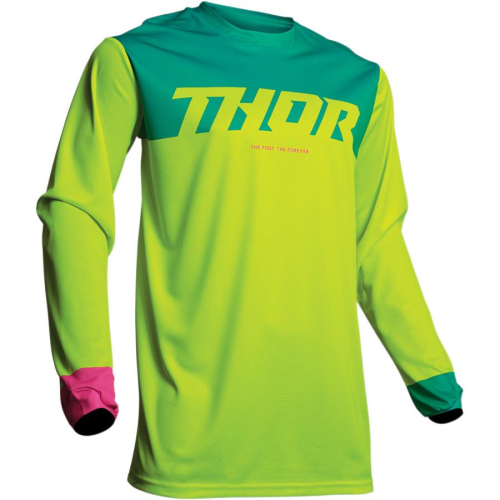 Thor - Thor Pulse Factor Jersey - 2910-5302 - Acid/Teal - Small