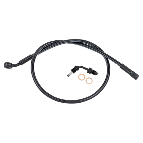 Magnum - Magnum Black Coated XR Stainless Upper Front Brakeline Kit with Black Fittings - 29in. Total Length - SBB1501-29