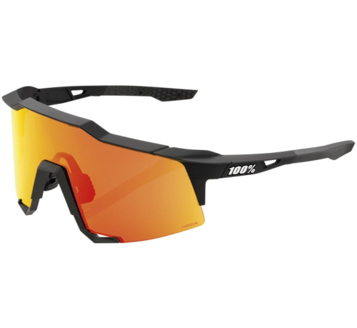 100% - 100% Speedcraft Sunglasses - 60007-00008 - Soft Tact Black / Red Lens - OSFM