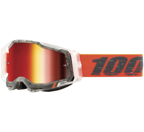 100% - 100% Racecraft 2 Schrute Goggles - 50010-00014 - Schrute / Red Mirror Lens - OSFM