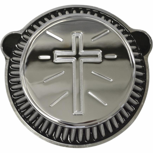 LA Choppers - LA Choppers Air Cleaner Assembly - Standard Cross - Chrome - LA239501
