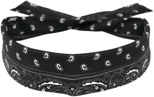 Zan Headgear - Zan Headgear Cooldanna Polyester - DP101 - Black Paisley - OSFM