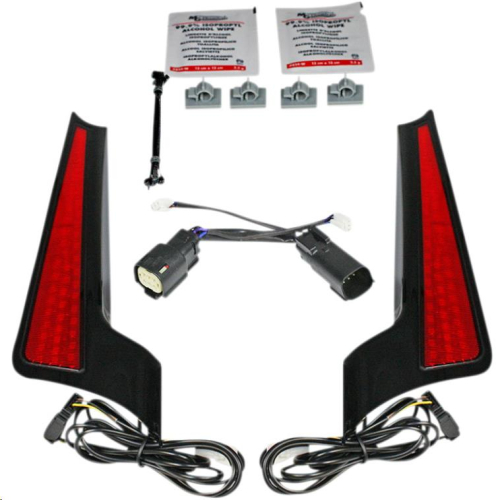 Custom Dynamics - Custom Dynamics Fascia LED Panel - Gloss Black With Red Lens - CD-FASCIA-SS6BR