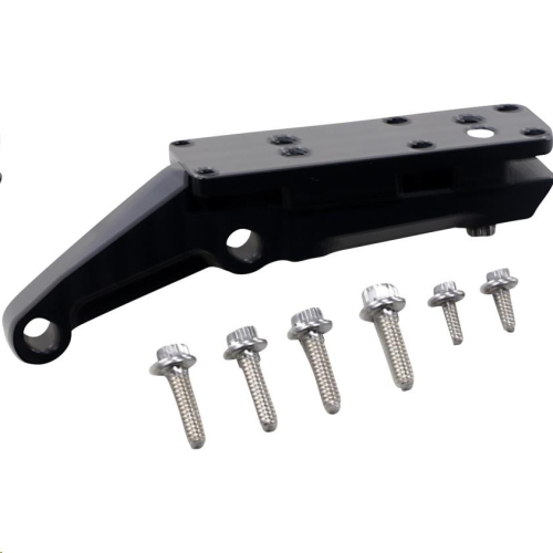 Alloy Art - Alloy Art OEM Caliper Mount for 49mm Lower Legs - Ambidextrous - Black Anodized - 49HDBM-2