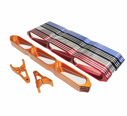 ModQuad - ModQuad Billet 3-Panel Rear View Mirror - 1 3/4in. - Red - R-MIR-RD