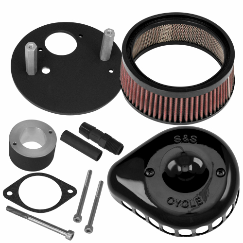 S&S Cycle - S&S Cycle Mini Teardrop Stealth Air Cleaner Kit - Gloss Black - 170-0446
