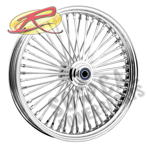 Ride Wright Wheels Inc - Ride Wright Wheels Inc Omega Chrome 50 Spoke 16x3.5 Rear Wheel - 04635-75-OM-T