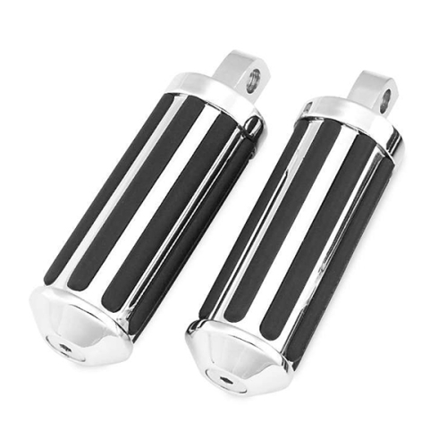 Bikers Choice - Bikers Choice Chrome-N-Cushion Rail Pegs - Passenger - 74430S4