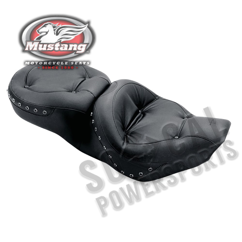Mustang - Mustang 1-Piece Ultra Touring Seat - Regal Style - Black Studs - 75466