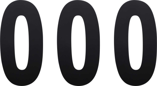 Factory Effex - Factory Effex Standard Numbers 6in. - Black - No. 0 - 02-4450