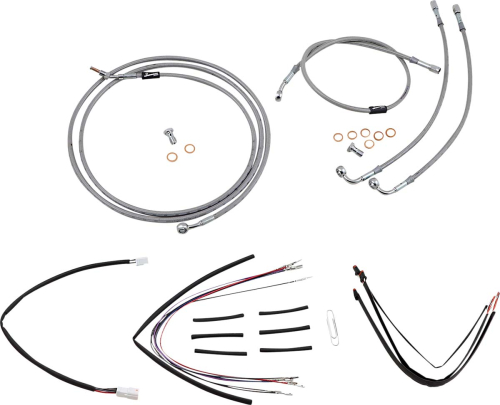 Burly Brand - Burly Brand Handlebar Cable/Line Install Kit - Stainless Steel - B30-1155