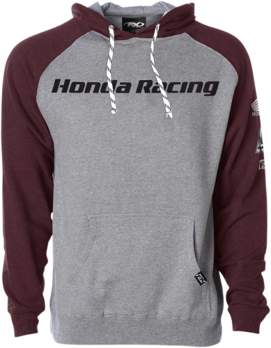 Factory Effex - Factory Effex Honda Racing Pullover Hoody - 23-88304 - Gray/Burgundy - Large
