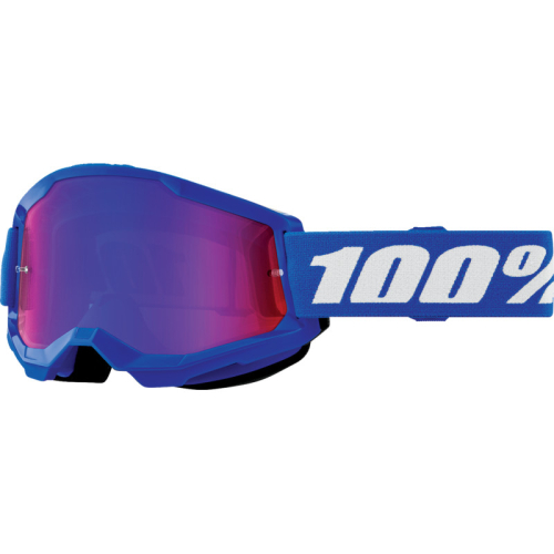 100% - 100% Strata 2 Youth Goggles - 50032-00008 - Blue/Blue/White/Red/Blue Lens - OSFM