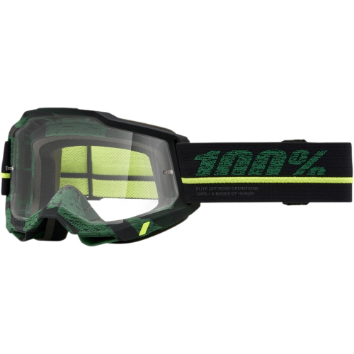 100% - 100% Accuri 2 Overlord Goggles - 50221-101-23 - Overlord/Black/Forest Green / Clear Lens - OSFM