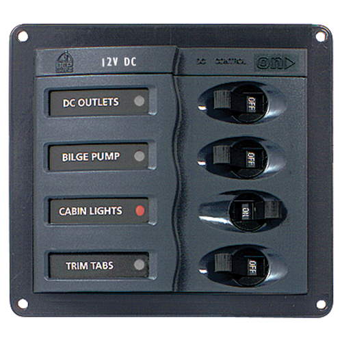 BEP Marine - BEP Circuit Breaker Panel - 4-Way
