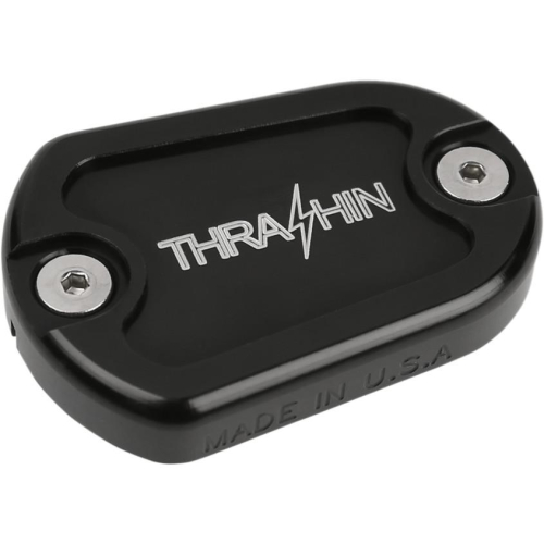 Thrashin Supply Company - Thrashin Supply Company Rear Brake Master Cylinder Cover - Black Anodized - TSC-3175-4